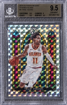 2019-20 Panini Mosaic #4 Trae Young Stained Glass - BGS GEM MINT 9.5